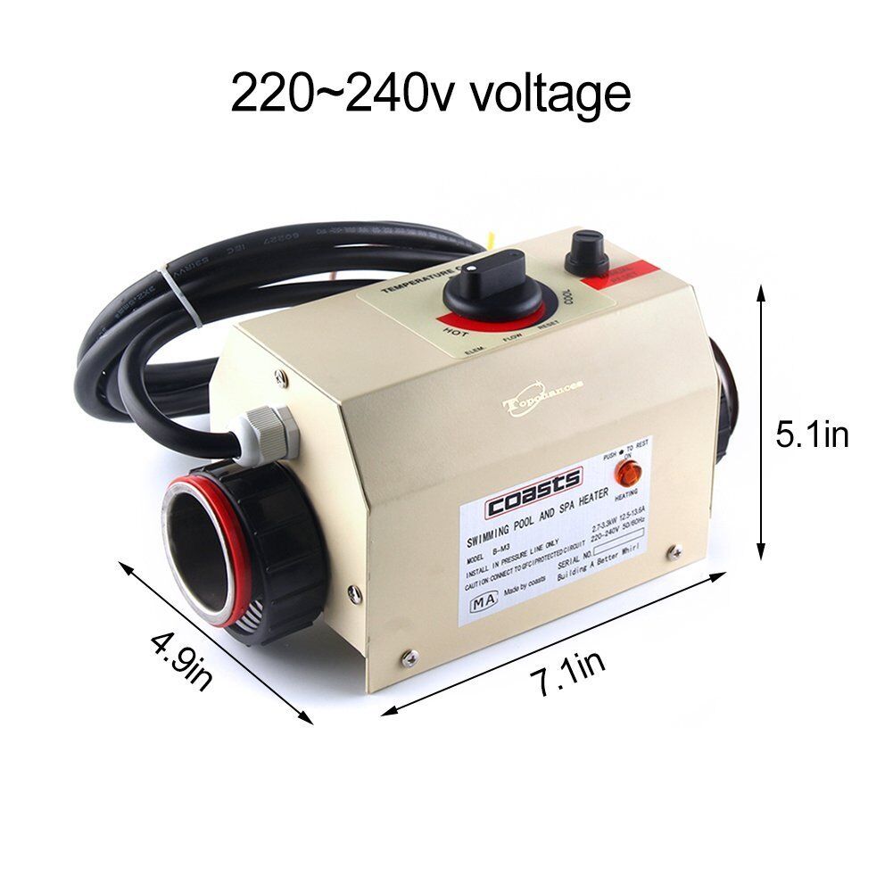 Electric Water Heater Thermostat Machine Swimming Pool and SPA Heater 220V 3KW