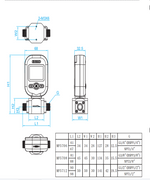 Gas Flow Meter Electronic Digital Mass Oxygen Nitrogen Compressed Air Metering