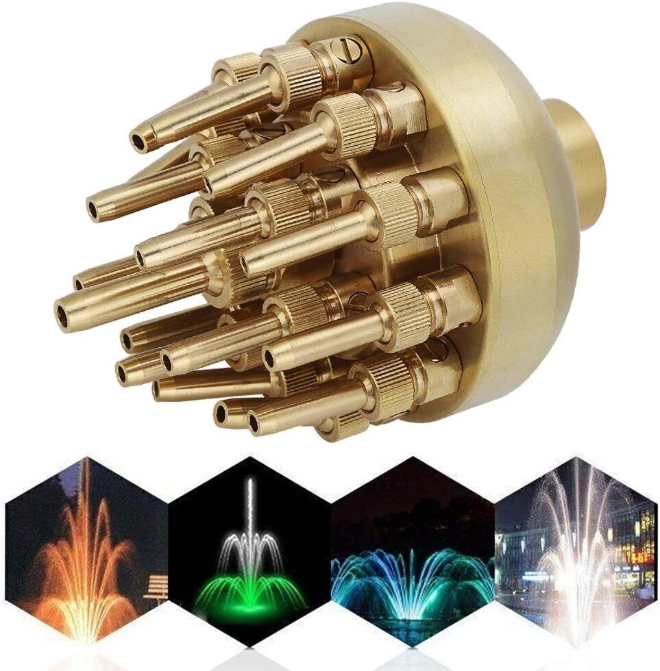 1.5" DN40 3 Layers 17 Sprinklers Adjustable Water Fountain Nozzle Brass Quality