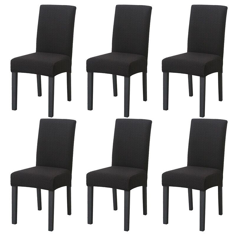 6 Pack Dining Chair Covers Washable Knitted Stretch Removable Chair Slipcovers