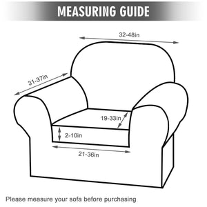 Velvet 2 Piece Chair Covers for Living Room Armchair Slipcover Stretch Chair Slipcovers with Cushion Cove Furniture Protector