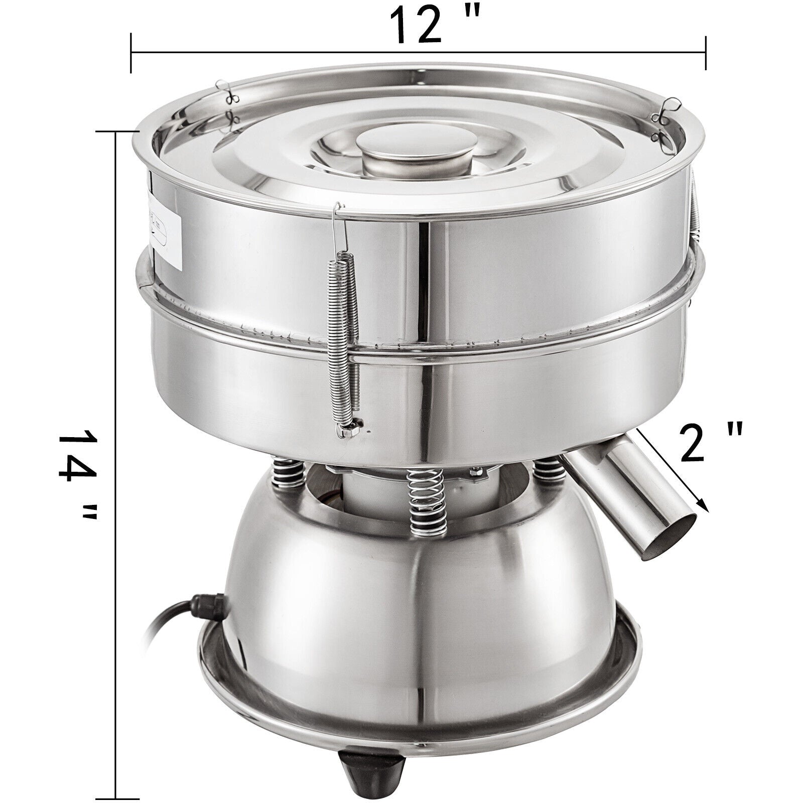 110V Electric Sieve Mechanical Vibrating Food Flour Sifters Powder Shaker Vibrating Sieve Machine