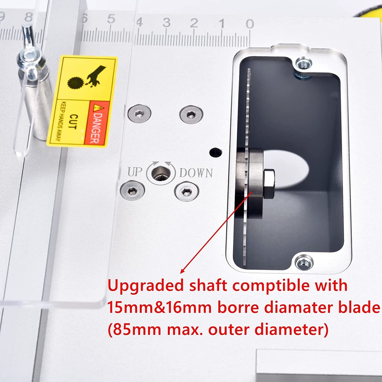 Mini Table Saw Woodworking Cutting for DIY Wooden Model Crafts 110V Electric Table Saw Mini Desktop Saw Cutter Multi-Functional Cutting Machine