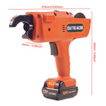 Automatic Rebar Tier Tying Machine Electric Tying Tool Portable Rebar Cut Strapping Computer w/Electric + 2 Batteries