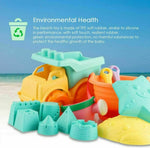 13PCS Beach Sand Toys Set for Kid with Beach Bucket Castle Animal molds Mesh Bag