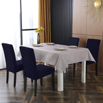 Elastic Chair Cover Solid Color Seat Cover Non-Slip Removable Banquet Decoration