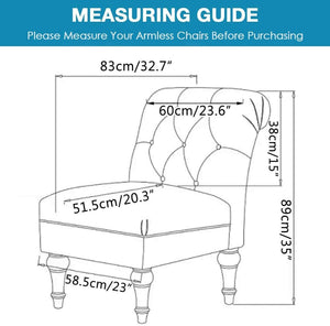 Knitted Accent Chair Cover Armless Chair Slipcover Stretch Slipper Chair Covers