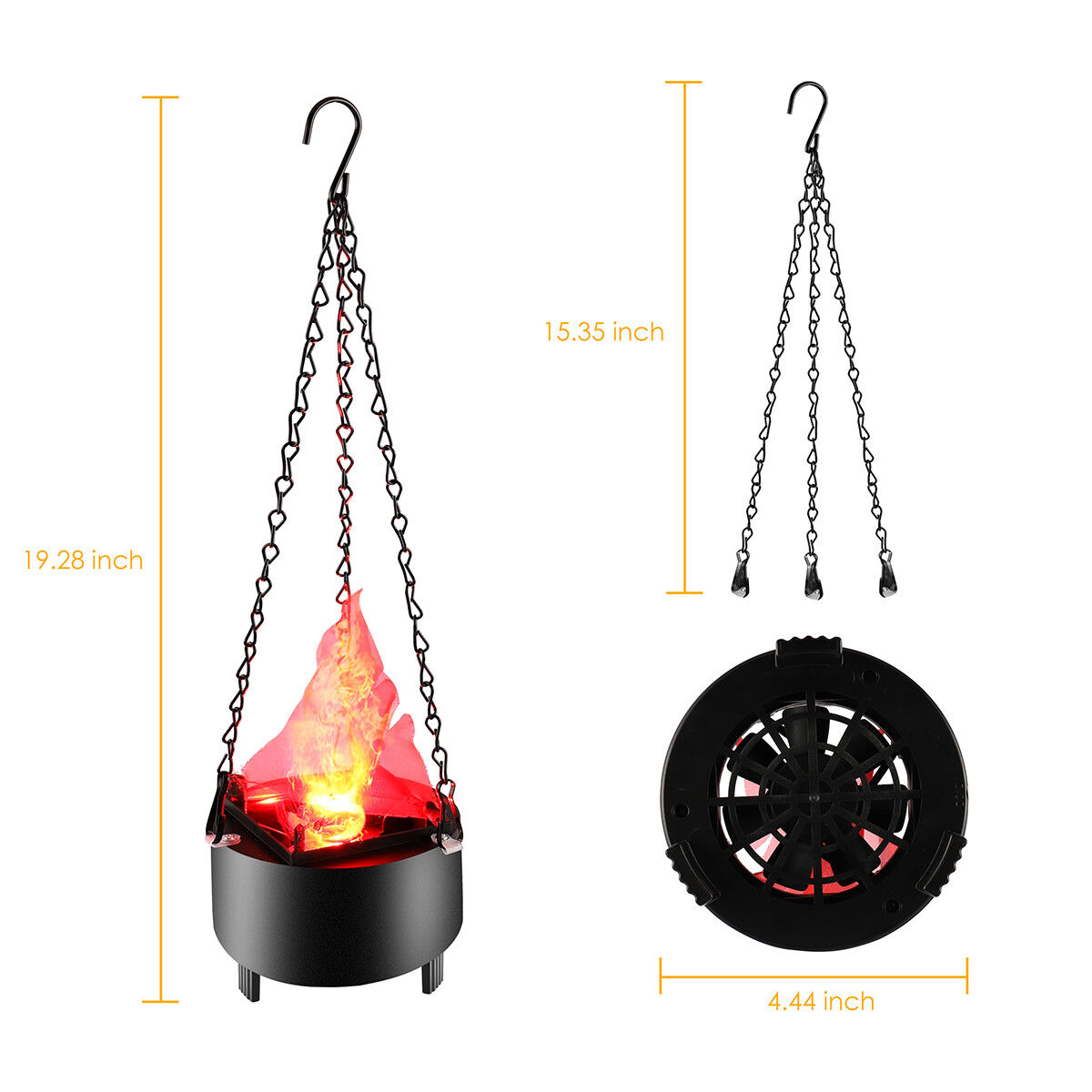 LED Fake Fire Flame 3D Flickering Fire Hanging Flame Light for Bar Stage Holiday Decoration