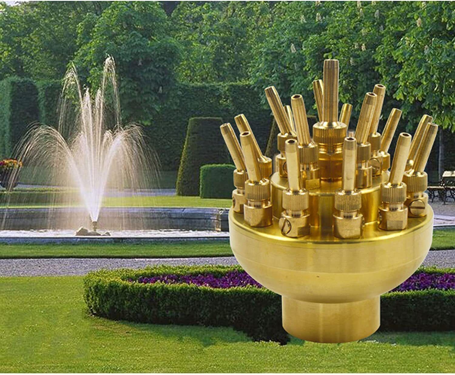 1.5" DN40 3 Layers 17 Sprinklers Adjustable Water Fountain Nozzle Brass Quality