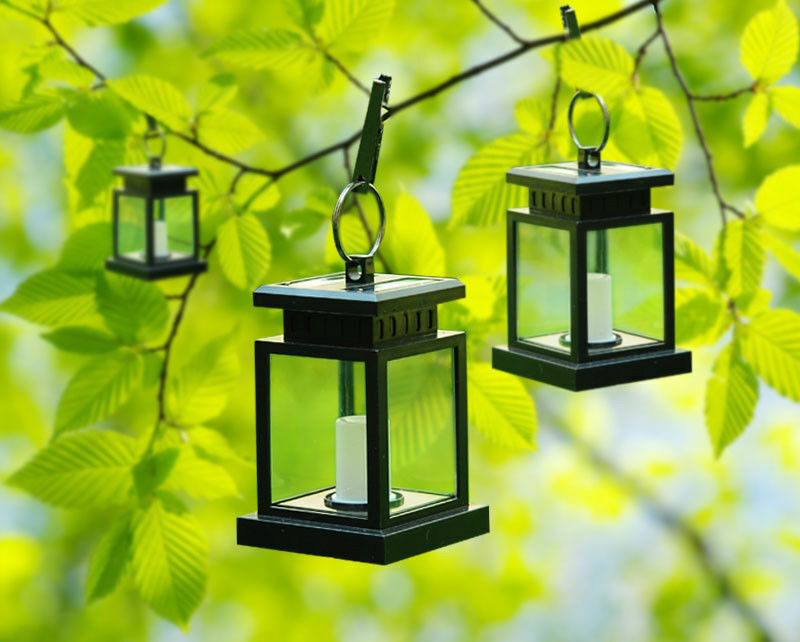 Outdoor Solar Lantern Hanging Light Garden LED Lamp Yard Patio Pillar for Garden