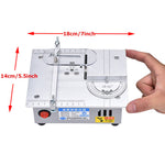 Mini Table Saw Woodworking Cutting for DIY Wooden Model Crafts 110V Electric Table Saw Mini Desktop Saw Cutter Multi-Functional Cutting Machine