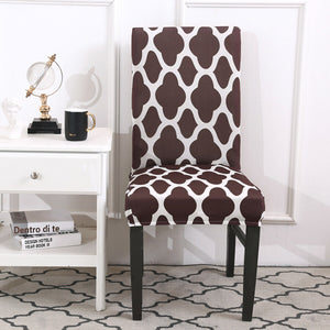 Elastic Dining Chair Cover Protector Detachable Plaid Slipcover Wedding Decor