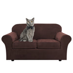 Stretch Velvet Sofa Covers Couch Chair Slipcover Protector with Cushion Cover