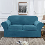 Stretch Velvet Sofa Covers Couch Chair Slipcover Protector with Cushion Cover