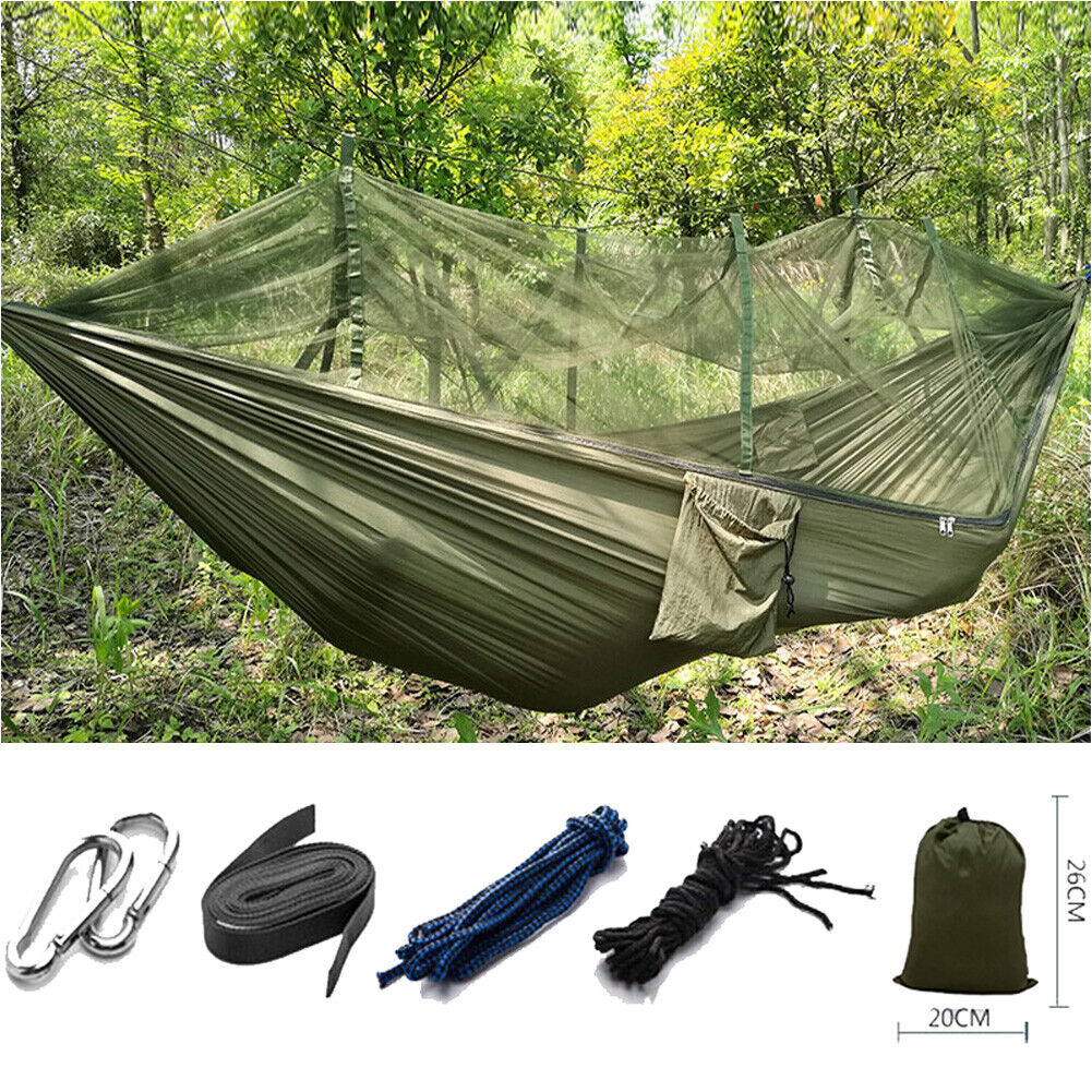 Portable Strength Camping Hammock Hanging Bed with Mosquito Net Outdoor Travel