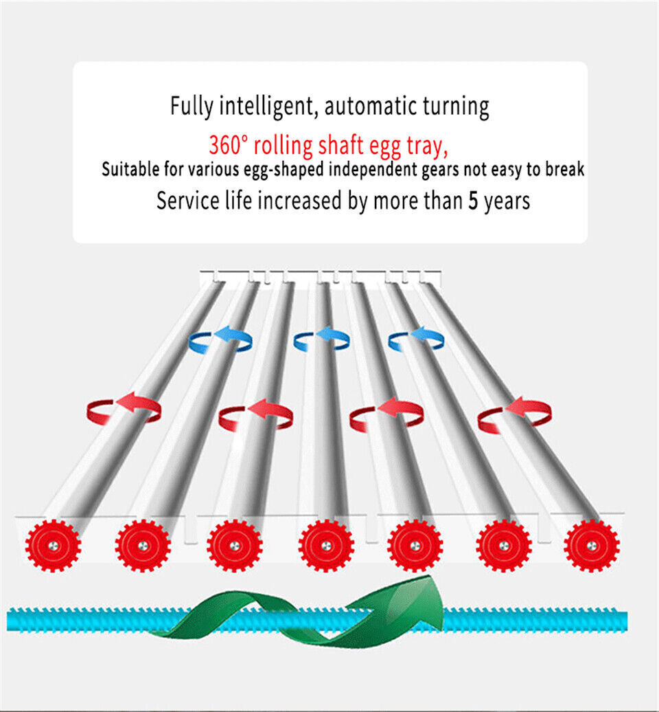 Eggs Incubators for Hatching Chicken Duck Poultry Automatic Turner LED Display