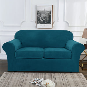 Stretch Velvet Sofa Covers Couch Chair Slipcover Protector with Cushion Cover