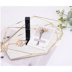 Geometric Prism Trays Decorative Desktop Cosmetic Jewelry Storage Organizer 27.5"  × 18.5" × 4”