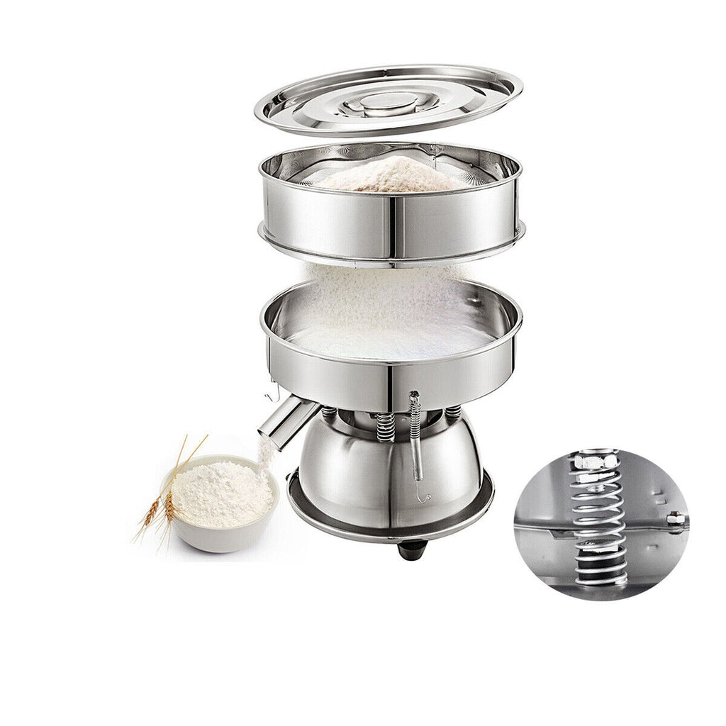 110V Electric Sieve Mechanical Vibrating Food Flour Sifters Powder Shaker Vibrating Sieve Machine