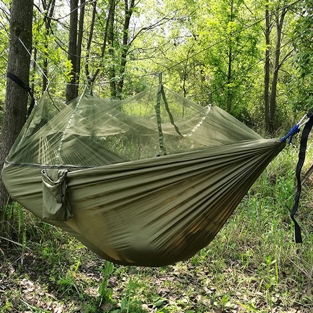 Portable Strength Camping Hammock Hanging Bed with Mosquito Net Outdoor Travel