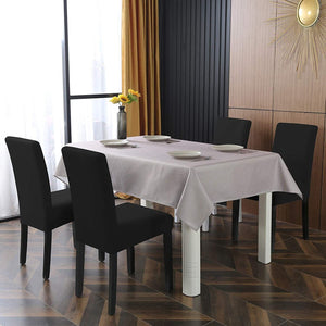 Elastic Chair Cover Solid Color Seat Cover Non-Slip Removable Banquet Decoration