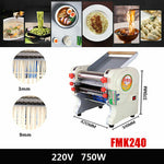 220V Commercial Pasta Press Maker Noodle Machine Electric Stainless Steel FKM240