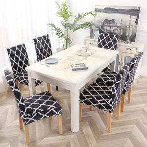 4ⅹDining Chair Covers Slip Stretch Spandex Seat Slipcovers Removable Home Decor