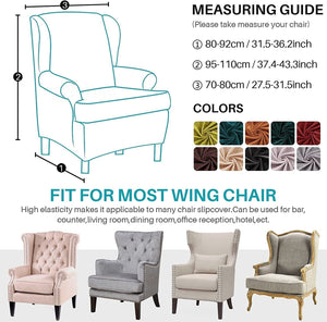 Wingback Chair Cover Stretch Armchair Sofa Slipcover Wing Chair Covers