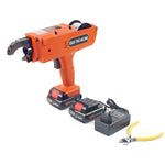 Automatic Rebar Tier Tying Machine Electric Tying Tool Portable Rebar Cut Strapping Computer w/Electric + 2 Batteries