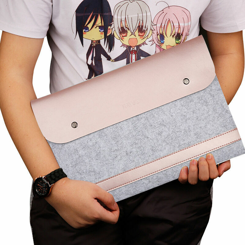 New Leather Sleeve Case Bag Laptop Cover For Macbook Pro Air 15.4"