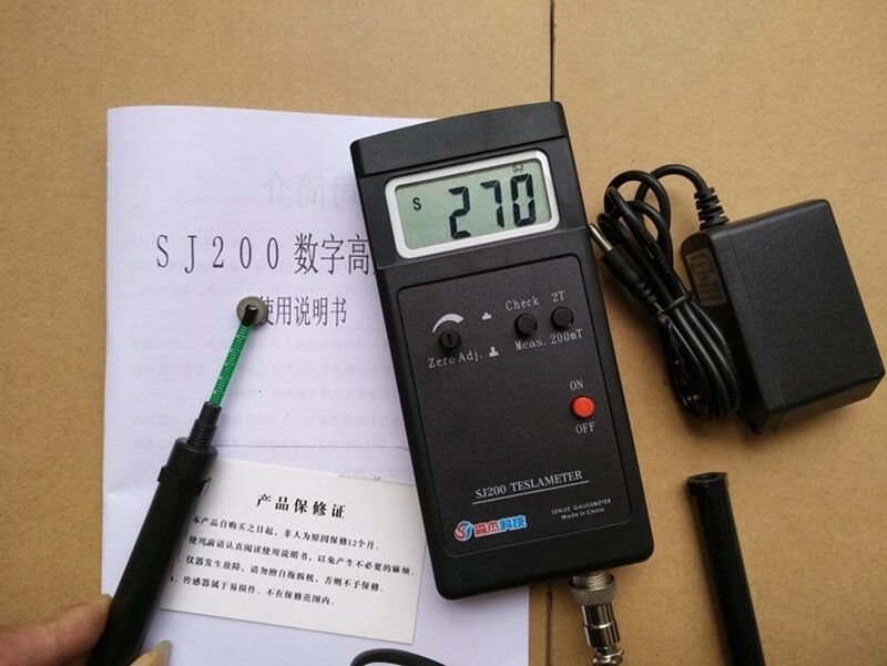 Digital Gauss Meter Static Magnetic Field Tesla Tester 2000mT