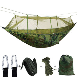 Portable Strength Camping Hammock Hanging Bed with Mosquito Net Outdoor Travel