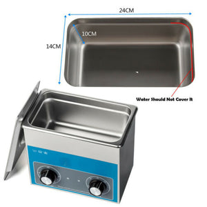 3L Ultrasonic Cleaner with Adjustable Temperature Setting for Electronic Surgical Parts Cleaning