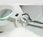 20X Magnifying Glass Lamp with Metal Swing Arm Magnifier for Reading Hobbies Task Crafts or Workbench, White