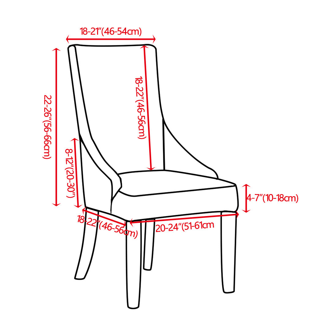 Stretch Wingback Chair Slipcover with Arms Accent Side Chair Cover Printed Sloping Armchair Cover Arm Chair Protector Cover