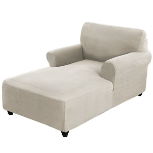 Chaise Lounge Cover Stretch Chaise Chair Covers for Living Room Chaise Slipcover with Double Arm