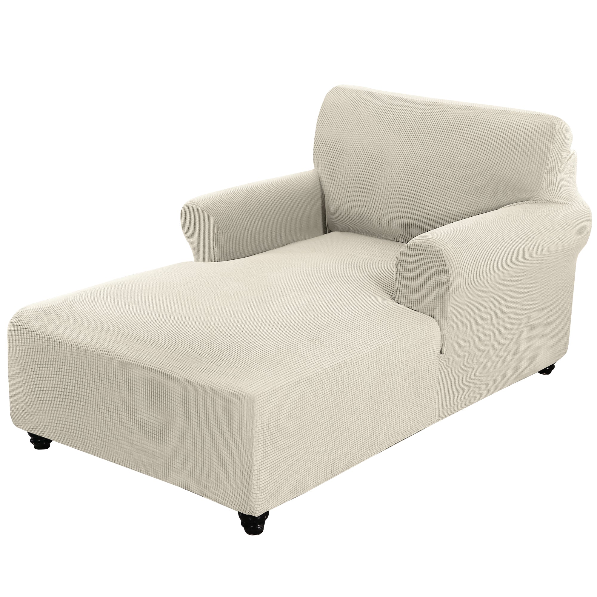 Chaise Lounge Cover Stretch Chaise Chair Covers for Living Room Chaise Slipcover with Double Arm