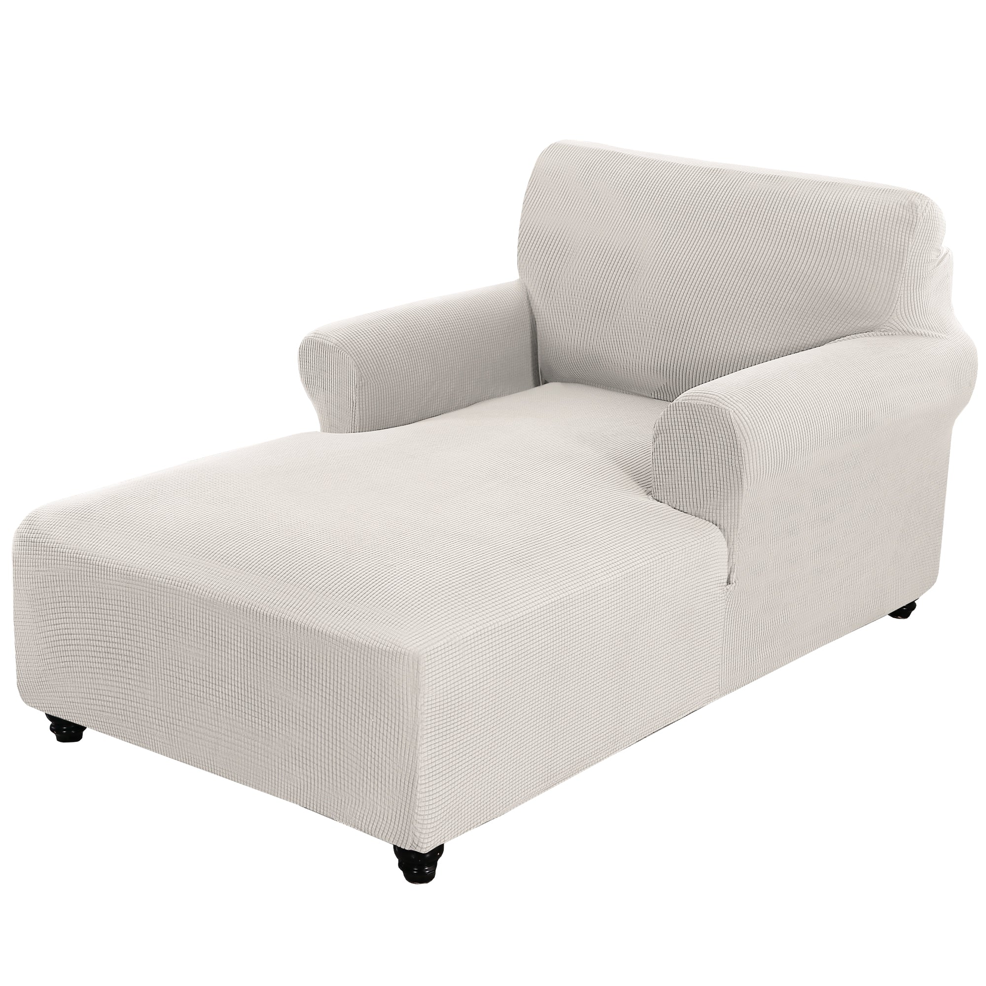 Chaise Lounge Cover Stretch Chaise Chair Covers for Living Room Chaise Slipcover with Double Arm