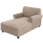 Chaise Lounge Cover Stretch Chaise Chair Covers for Living Room Chaise Slipcover with Double Arm